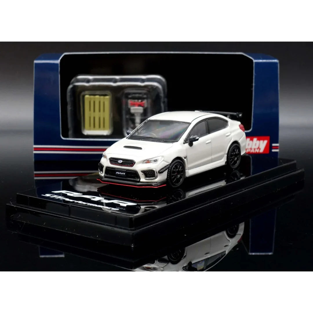 Hobby JAPAN 1:64  HJ641040W 1:64 Subaru WRX STI RA-R w/EJ20 Engine Display- White