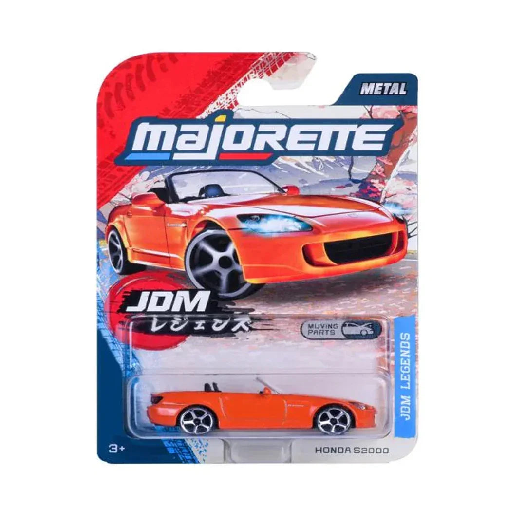 Majorette JDM Legends Premium Honda S2000 Die-Cast Car | 1:64 Scale | Metal Body Collectible
