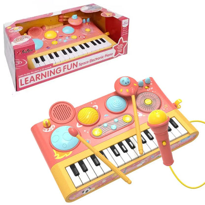 Early Learning Piano Keyboard Toy Infant Toys – Electronic Music Set with Microphone, Lights & Educational Modes for Kids & Toddlers - Jaiman Toys