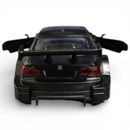MSZ 1:42 BMW M3 DTM Die-Cast Model Car – Black | Pull Back, Openable Doors (67318S)