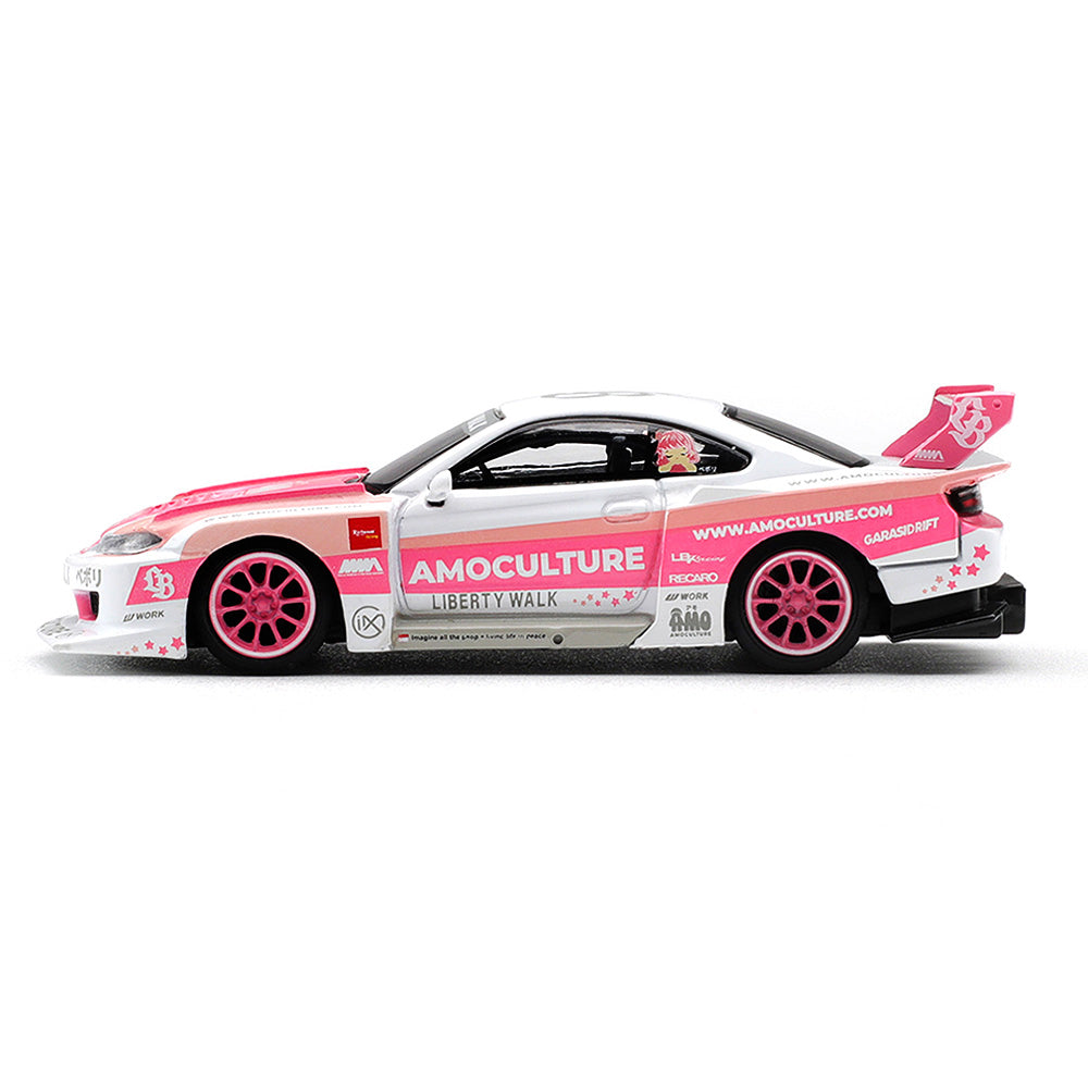 MINI GT 1:64 Nissan Silvia S15 LB-Super Silhouette AMOCULTURE RHD Diecast Scale Model Car