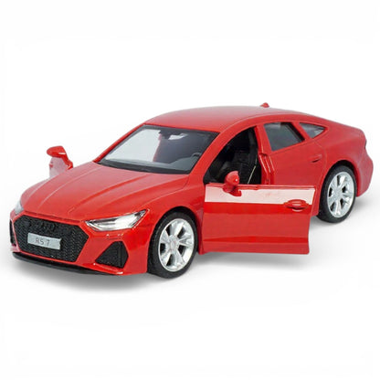MSZ 1:43 Audi Rs 7 SportBack Die-Cast Model Car – Red | Pull Back, Openable Doors (67711)