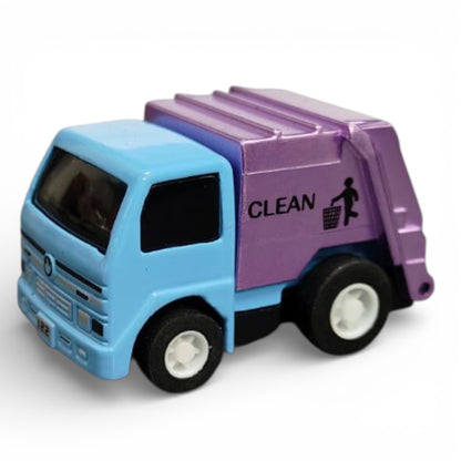 Joy Junction 1:64 Mini Racer Alloy Metal Garbage Truck Toy with Pull-Back Function