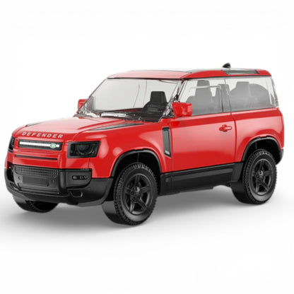 RASTAR 1:24 Scale Land Rover Defender 90 Diecast Model Car – Red SUV | Premium Metal Collectible with Opening Doors