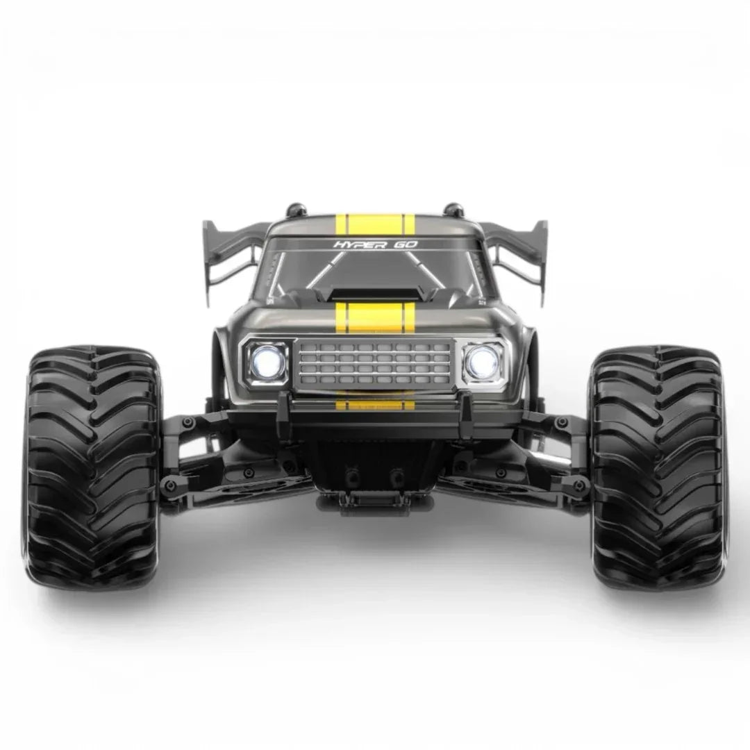 MJX Hyper GO 10210 1:10 Brushless 4WD RC Truck – 2S/3S Compatible | High-Speed RTR Off-Road Monster Truck | 2.4GHz Control (Grey)
