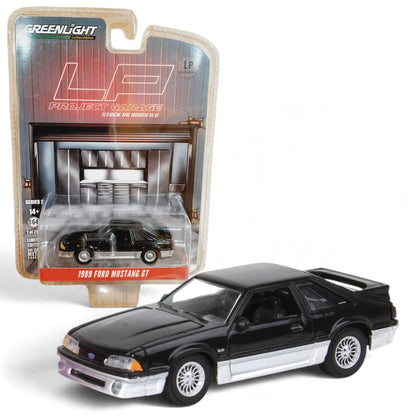 GreenLight 1:64 1989 Ford Mustang GT Black – Project Garage Series 2 Diecast Model Car