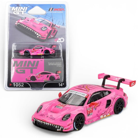 Mini GT 1:64  Porsche 911 GT3 R #77 AO Racing | 2024 IMSA Road America | 1:64 Diecast (Blister Pack)