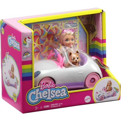 Barbie Club Chelsea Doll Open-Top Rainbow Unicorn Adventure