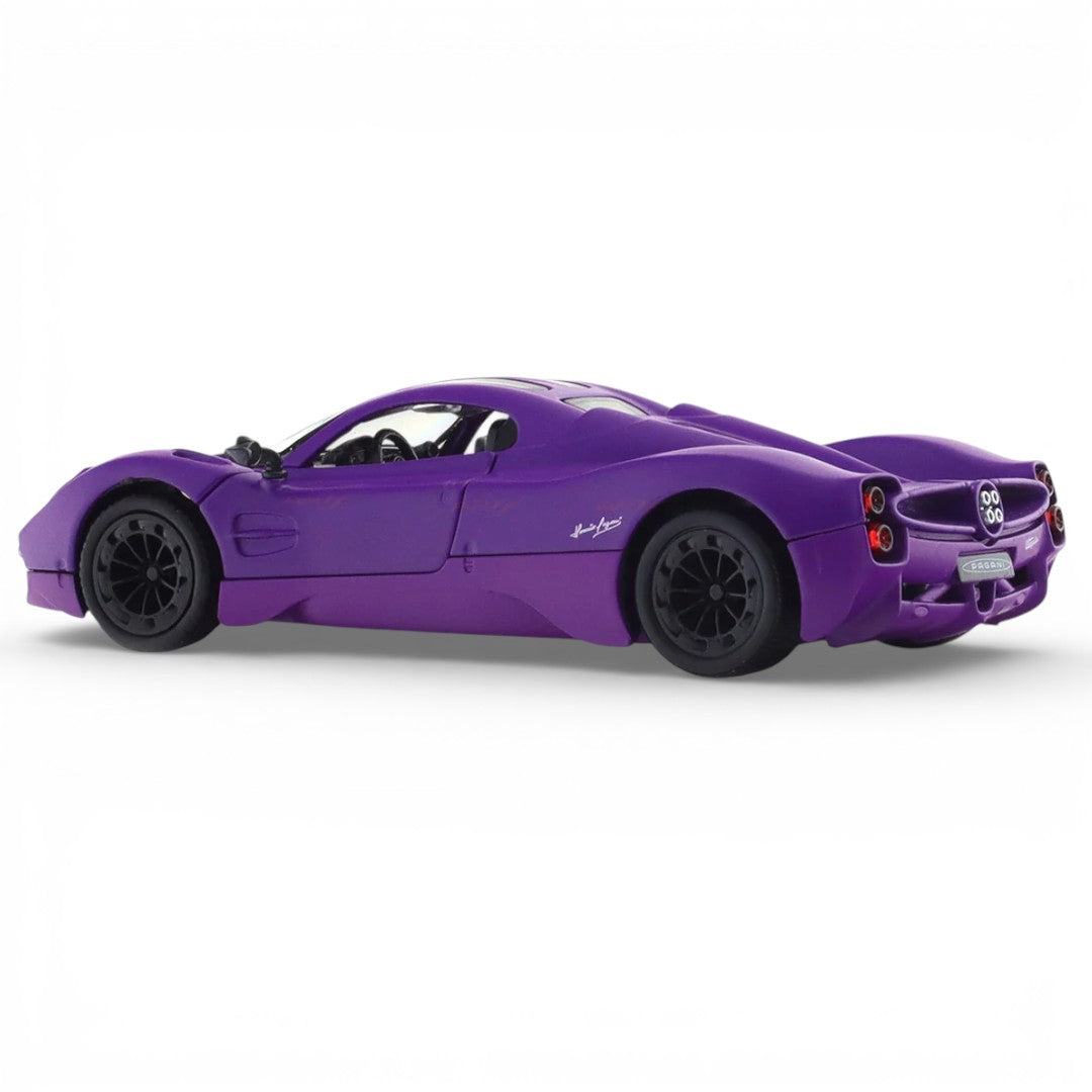 RMZ City 1:36 Pagani Utopia Diecast Car Model – Matt Purple| Openable Doors, Sound & Light