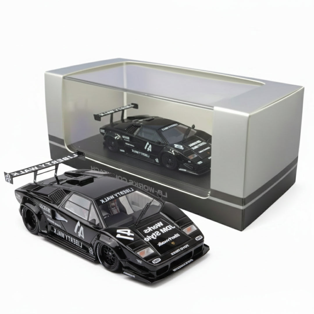 Vision64 1:64 Lamborghini Countach LBWK Liberty Walk White Diecast Scale Model Car