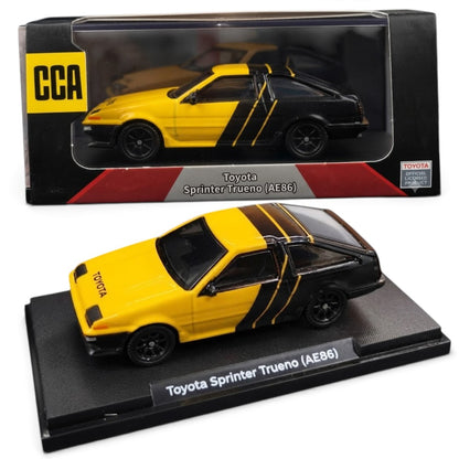 CCA 1:55 Scale Toyota Sprinter Trueno (AE86) H2 Edition Die-Cast Model Car with Display Base | Official Licensed Toyota Collectible Miniature Car | Detailed Interior, Realistic Body & Premium Collector Model