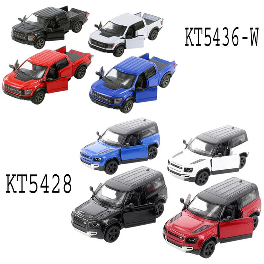 KiNSMART 1:36 Ford F-150 Raptor Twin Set – KT5436W Diecast Model Cars 8-Piece Diecast Set, 4 Colors Each