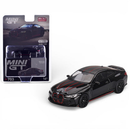 Mini GT 1:64 BMW M4 CSL Black Sapphire – MiJo Exclusives Limited Edition #703 Diecast Model (Blister Pack)