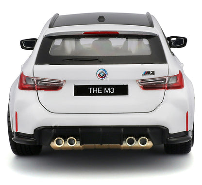 Bburago 1:24 BMW M3 Touring (2023) White Die-Cast Model Car – Premium Collectible