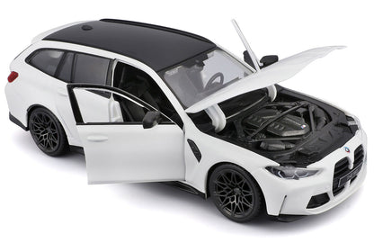 Bburago 1:24 BMW M3 Touring (2023) White Die-Cast Model Car – Premium Collectible