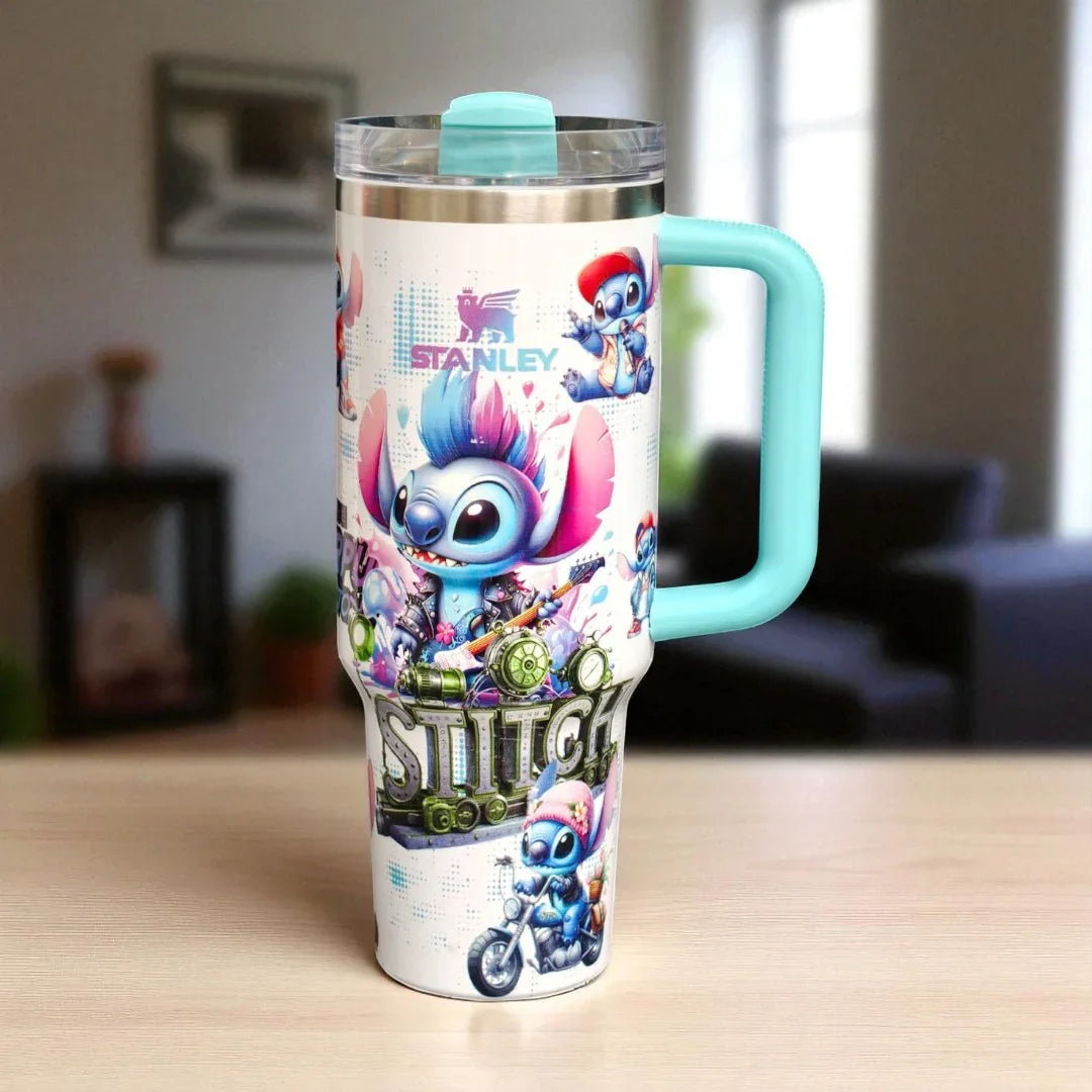 Stanley Stitch Travel Mug – 20 oz Stainless Steel Insulated Cup with Handle - Jaiman Toys
