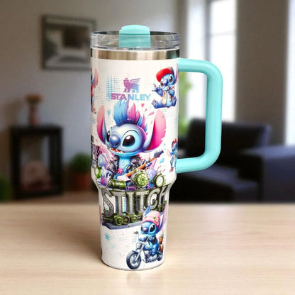 Stanley Stitch Travel Mug – 20 oz Stainless Steel Insulated Cup with Handle - Jaiman Toys