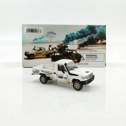 Rhino Model RM 1:64 TOYOTA Land Cruiser - LC79 Armed - White (Diecast car model) RM64-AP-01 Hood with openable Trunk - Jaiman Toys