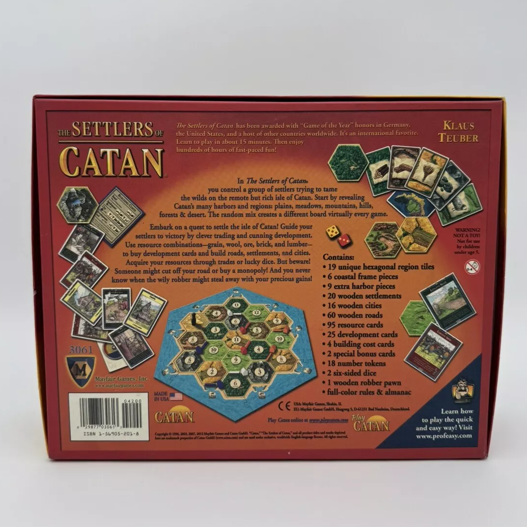 The Settlers of Catan 3061 Boardgame Mayfair Games Complete Board Game