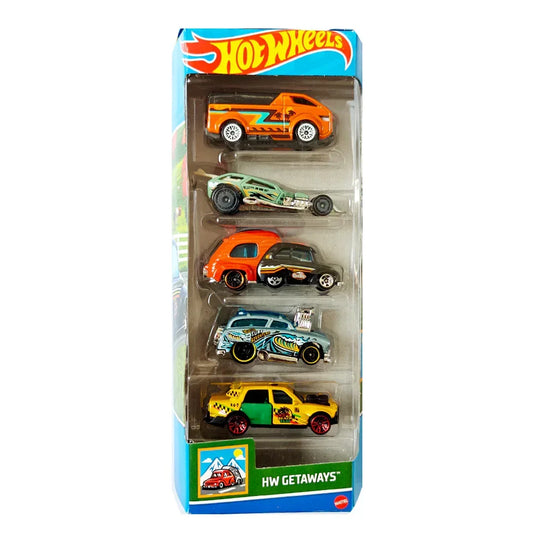 Hot Wheels 5 Car Gift Pack with 5 Premium Diecast Models - HW Getaways