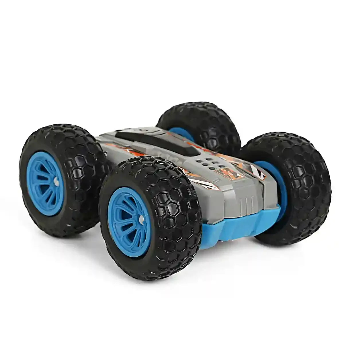 Ralleyz Flashing 2 Sided Stunt Remote Control Car, RC Cars With Double Sided 360° Flips-Blue