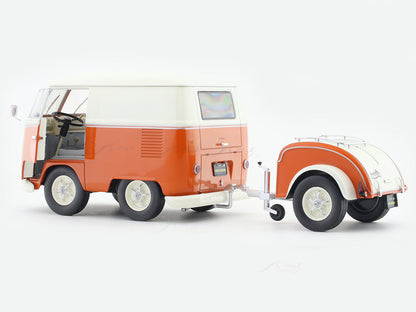 Solido 1:18 Scale Volkswagen T1 Kool Kombi with Trailer Die-Cast Model Van – Collectible Scale Vehicle