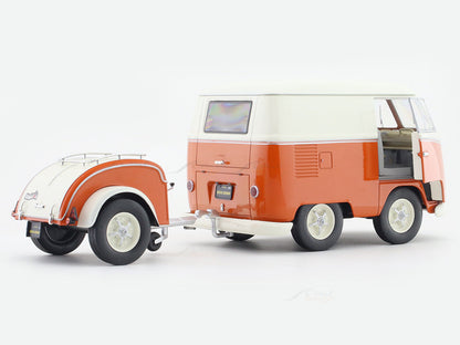 Solido 1:18 Scale Volkswagen T1 Kool Kombi with Trailer Die-Cast Model Van – Collectible Scale Vehicle