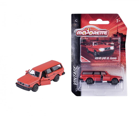 MAJORETTE Street Cars  VINTAGE VOLVO 240 GL ESTATE -Car Model -Red