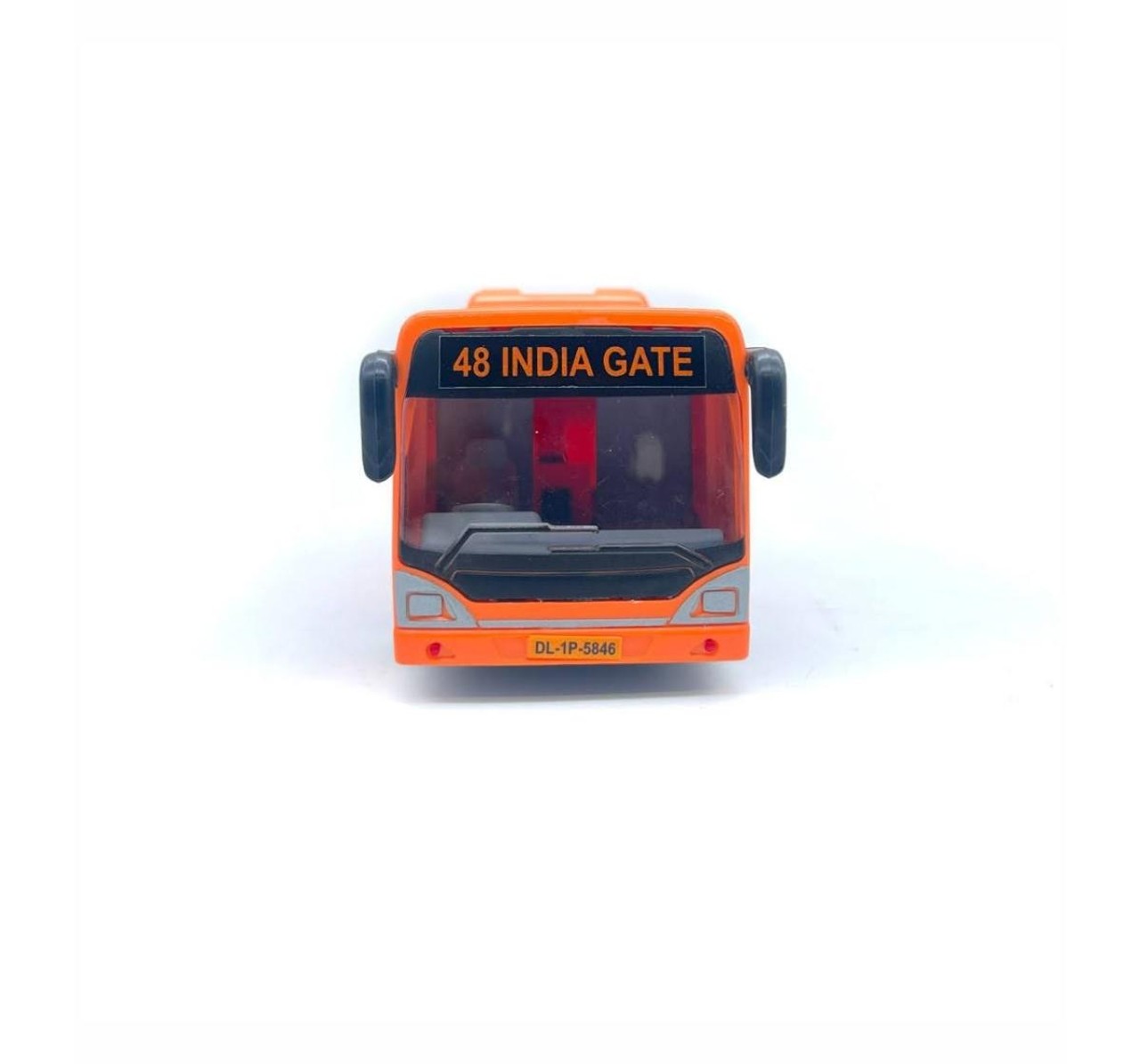 Centy Toys Public Commuters Pull Back Action Low Floor Bus Orange | Friction Powered City Bus Toy | 3+ Years