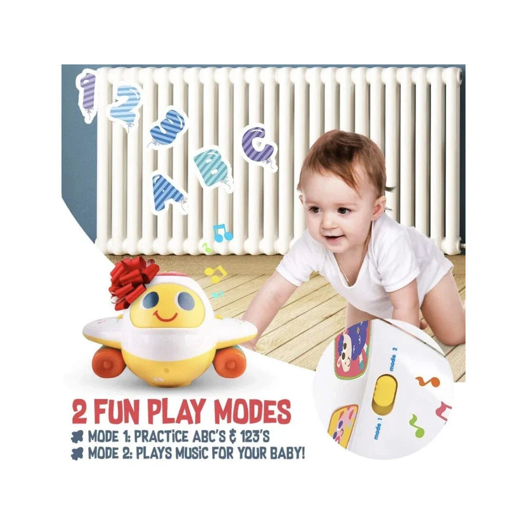 Hola! Bump 'n Go Learning Airplane – Counting & ABCs Toy for Toddlers 12+ Months - Jaiman Toys
