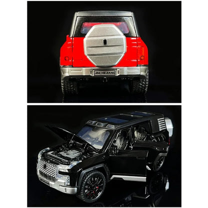 1:32 BYD U8 SUV Die-Cast Alloy Model Car – Pull Back Off-Road Vehicle with Openable Doors, Sound & Light (Red/Black) - Jaiman Toys