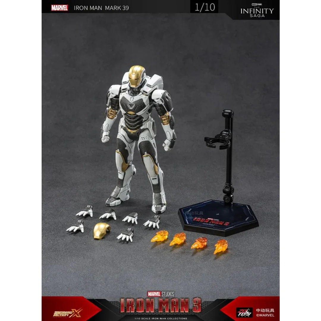 ZD Toys 1/10 Iron Man Mark XXXIX (Mark 39 Gemini) Action Figure – Marvel Studios Collectible - Jaiman Toys