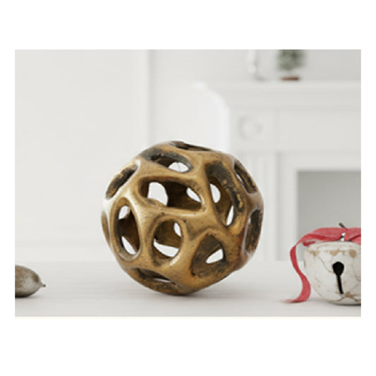 Swen BALIN Elegant Aluminium Bauble – Sculpted Openwork Luxury Christmas Ornament for Premium Festive Décor