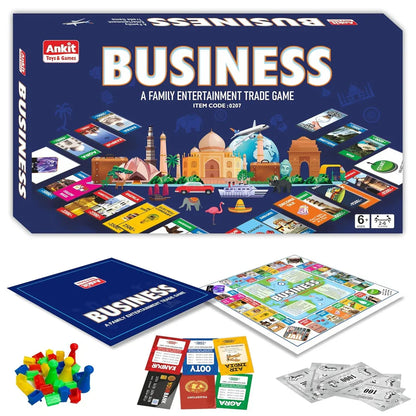 Ankit Toys Business Board Game – 38×38 cm Indian Real Estate Strategy Game for Kids & Families