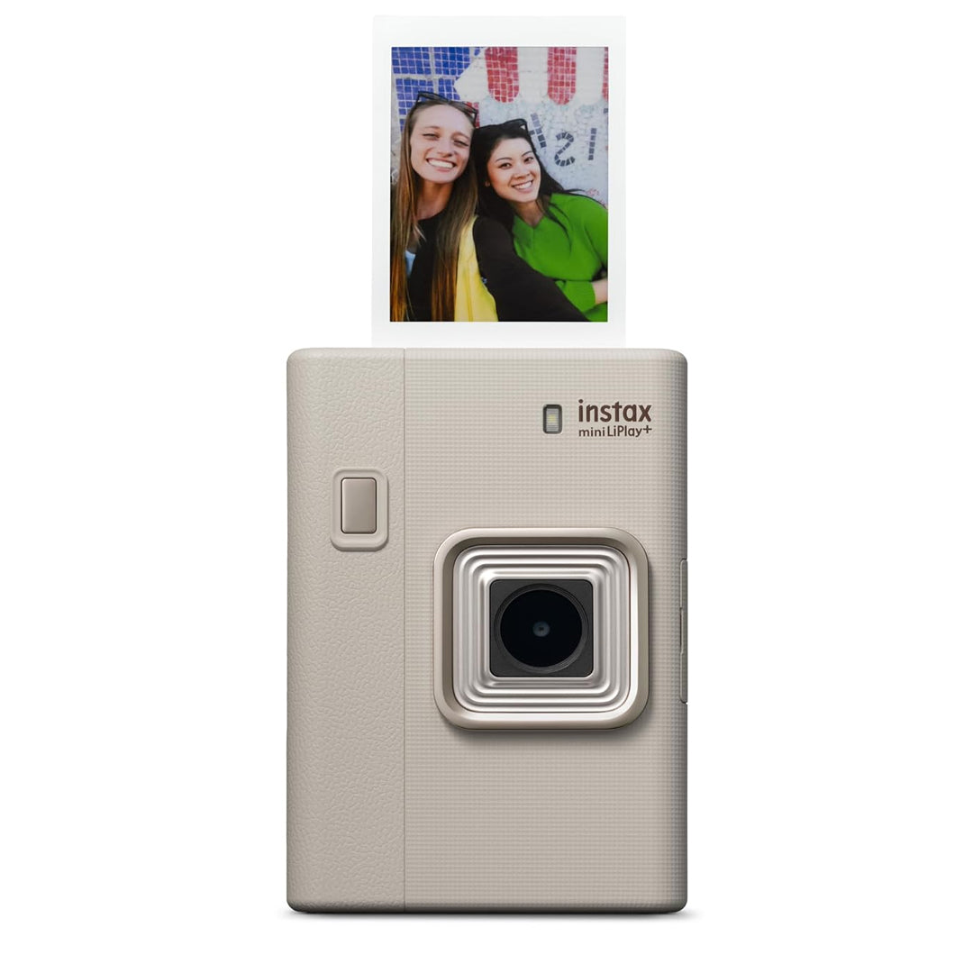 Fujifilm Instax Mini LiPlay+ Sand Beige Hybrid Instant Camera with Bluetooth & Sound Capture