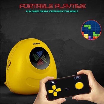 Hookaba GlowBuddy Kids LED Backpack – Fun Light-Up Bag for School & Travel | Waterproof | Lightweight | Ages 4–10 - Yellow - Jaiman Toys