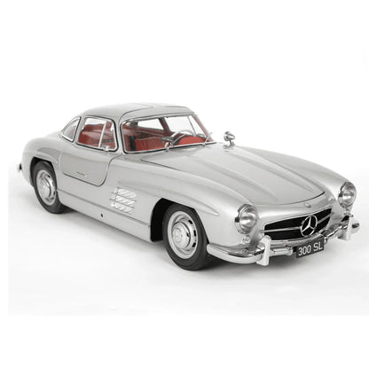 JOY JUNCTION Mercedes-Benz 300SL 1:32 Scale Alloy Metal Pullback Die-Cast Car – Silver with Lights, Music & Openable Doors - Jaiman Toys