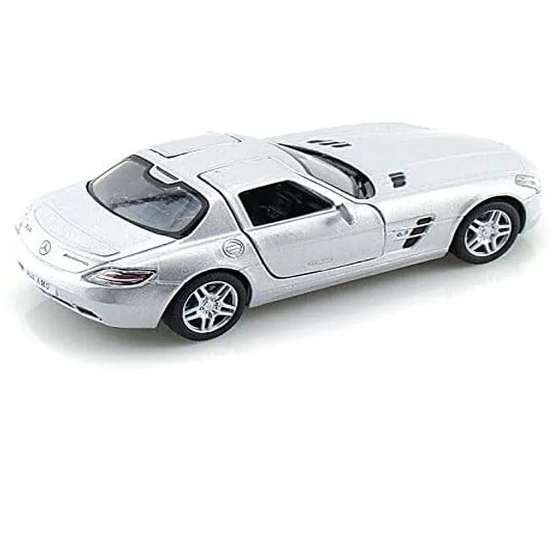 KiNSMART 1:36 Scale Mercedes-Benz SLS AMG Die-Cast Model Car - Silver - Jaiman Toys