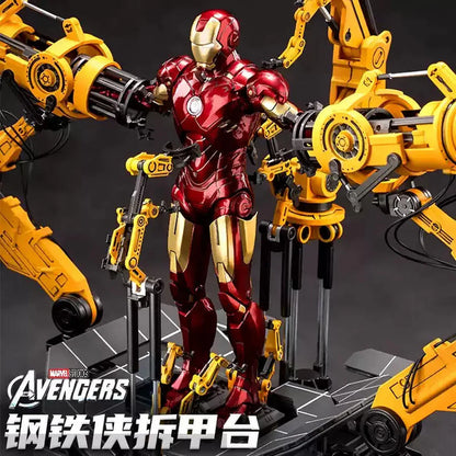 ZD Toys Marvel Iron Man Mark IV Diecast 1/6 Scale Figure with Suit-Up Gantry Set | Battery-Operated Mechanical Arms - Jaiman Toys