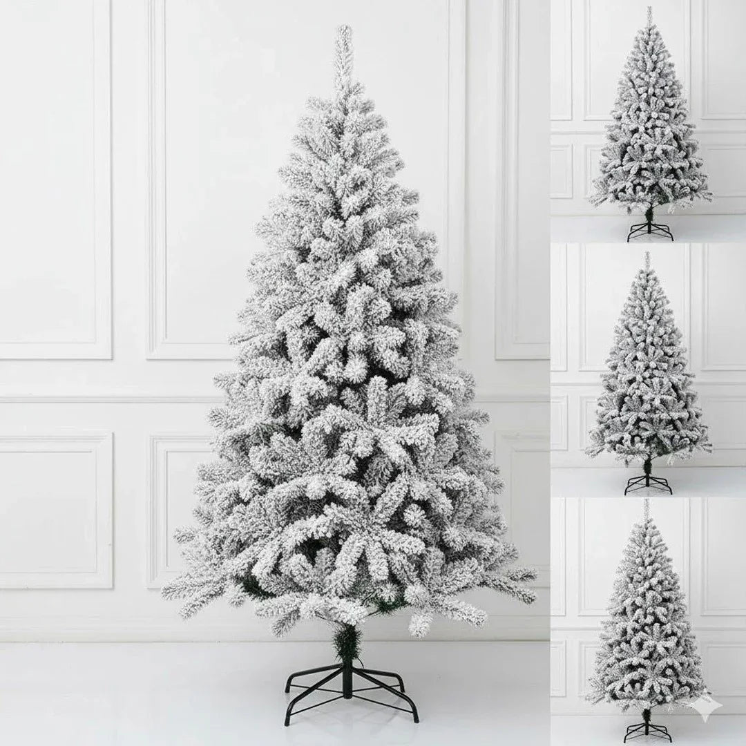 SWEN Bianca 4-Feet Christmas Tree with Frosted Tips | Lush Snow-Kissed Pine for Home Décor