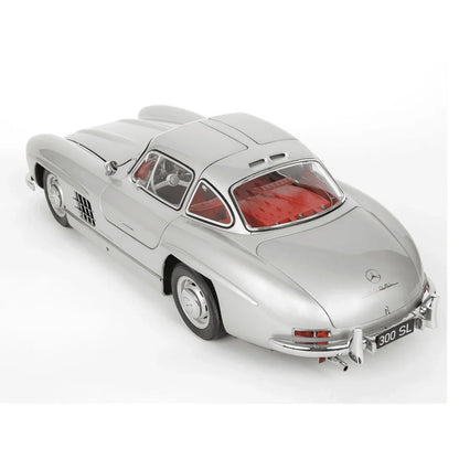 JOY JUNCTION Mercedes-Benz 300SL 1:32 Scale Alloy Metal Pullback Die-Cast Car – Silver with Lights, Music & Openable Doors - Jaiman Toys