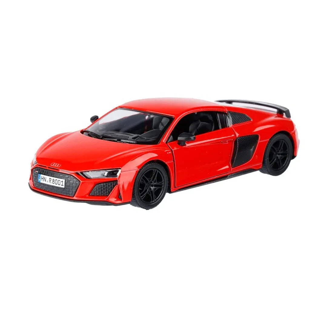 KiNSMART 2020 Audi R8 Coupe – 1:36 Scale Die-Cast Model Car Set – 5-Inch Pullback Toy Cars - Red - Jaiman Toys