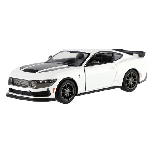 KiNSMART KT5455W 2024 Ford Mustang Dark Horse – 1:38 Scale Die-Cast Model Toy Car - White - Jaiman Toys