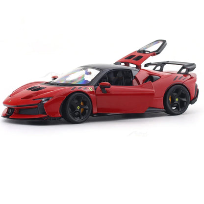 Bburago 1:24 Ferrari SF90 XX Stradale – Licensed Diecast Model Car with Acrylic Display Cover