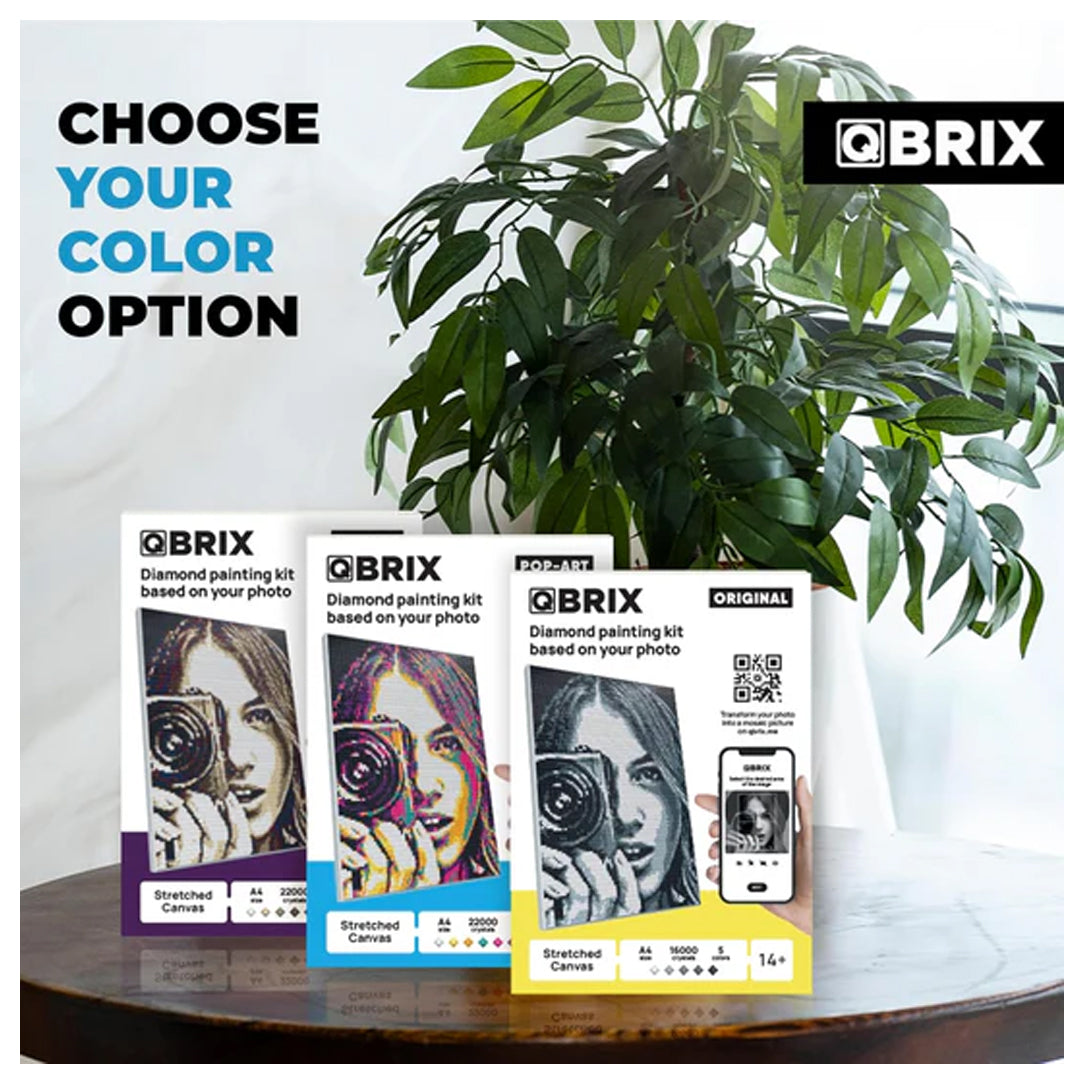 QBRIX A4  Diamond Painting Pop-Art (Medium) 22000 Crystals| DIY Mosaic Art Craft Kit
