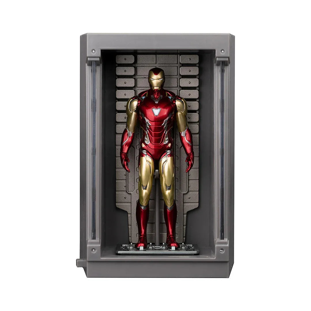 Marvel Iron Man Hall of Armor – Mark 85 (4-Inch Figure) Light-Up Display Chamber | Endgame Suit Collectible Action Figure