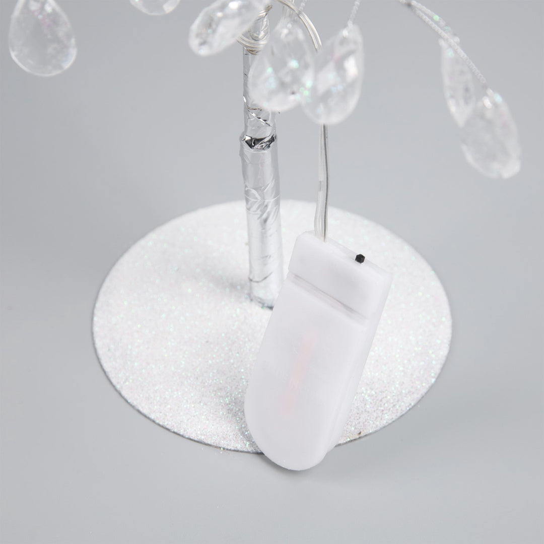 Crystal LED Decorative Tree Light – Warm White Fairy Lights | Tabletop Ornament for Christmas, Home Decor & Festive Displays