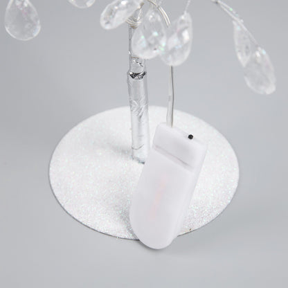 Crystal LED Decorative Tree Light – Warm White Fairy Lights | Tabletop Ornament for Christmas, Home Decor & Festive Displays