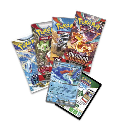 Original Pokémon TCG Paldea Partners Tin – Quaquaval EX | Premium Pokémon Card Collectible Tin for Kids & Fans