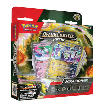 Original Pokémon TCG Miraidon EX Deluxe Battle Deck | 60-Card Ready-to-Play Deck for Kids & Collectors